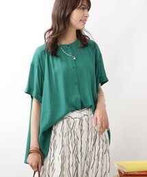 DRESKIP | バンドカラー裾フレアーブラウス(シャツ/ブラウス)