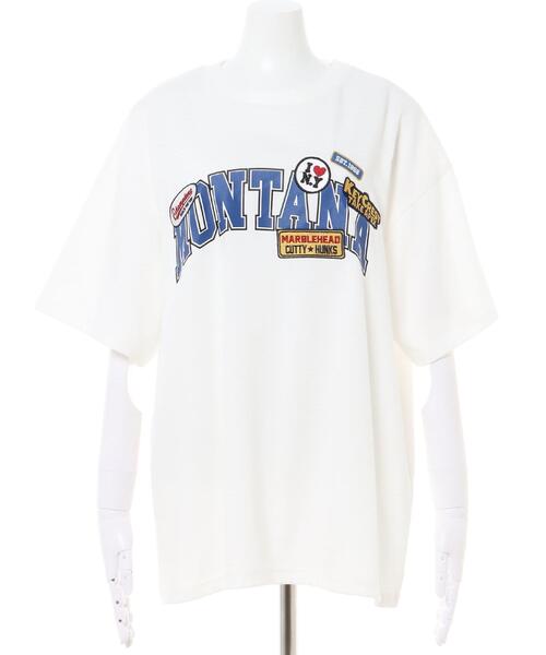 INGNI(イング)の「ワッペンカレッジロゴTシャツ(Tシャツ/カットソー・レディース・ネイビー/レッド/グリーン/ホワイト×グリーン/ホワイト×ブルー・M)」の10枚目の写真