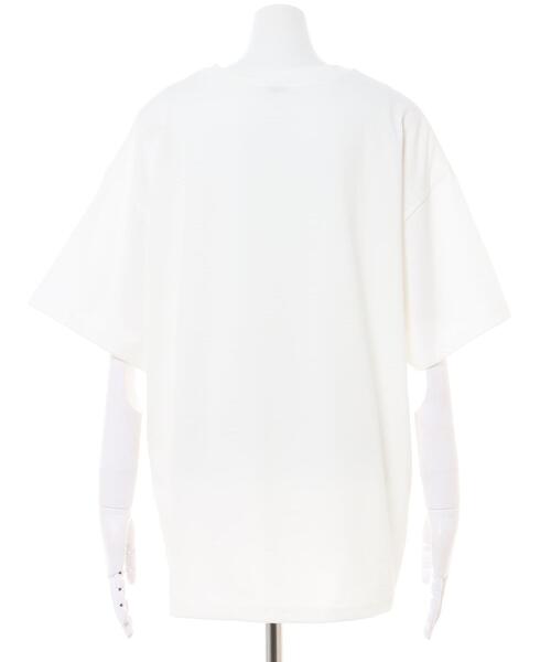 INGNI(イング)の「ワッペンカレッジロゴTシャツ(Tシャツ/カットソー・レディース・ネイビー/レッド/グリーン/ホワイト×グリーン/ホワイト×ブルー・M)」の12枚目の写真