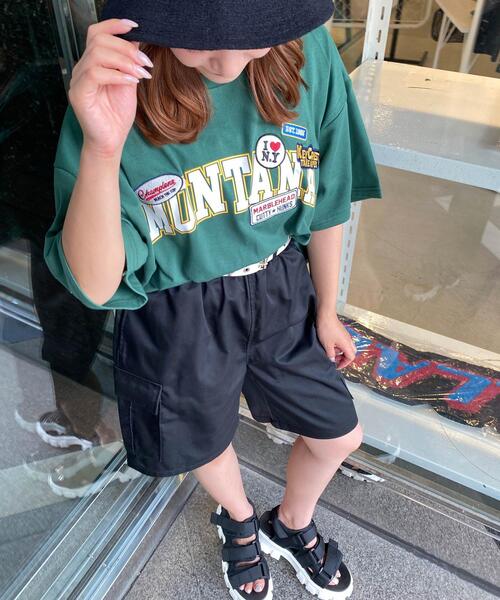 INGNI(イング)の「ワッペンカレッジロゴTシャツ(Tシャツ/カットソー・レディース・ネイビー/レッド/グリーン/ホワイト×グリーン/ホワイト×ブルー・M)」の13枚目の写真