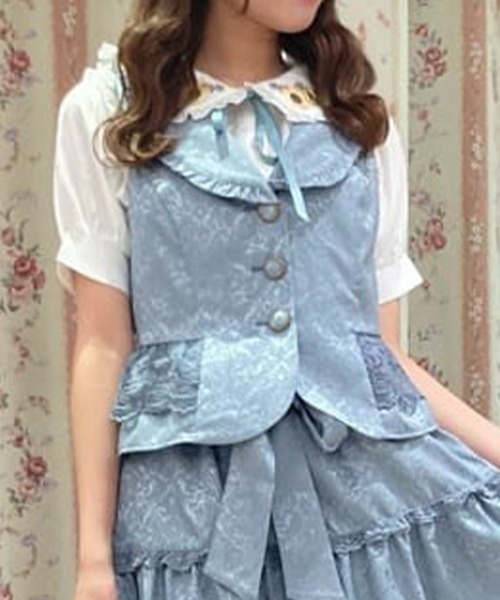 セール フリルジャカードベスト ベスト Axes Femme Poetique アクシーズファムポエティック のファッション通販 Zozotown