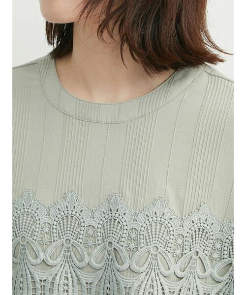 ELENCARE DUE（エレンカーレデュエ）の「・ELENCARE DUE ケミカルレースブラウス（シャツ/ブラウス・レディース・ブラック/オフホワイト/ライトカーキ・FREE）」の10枚目の写真