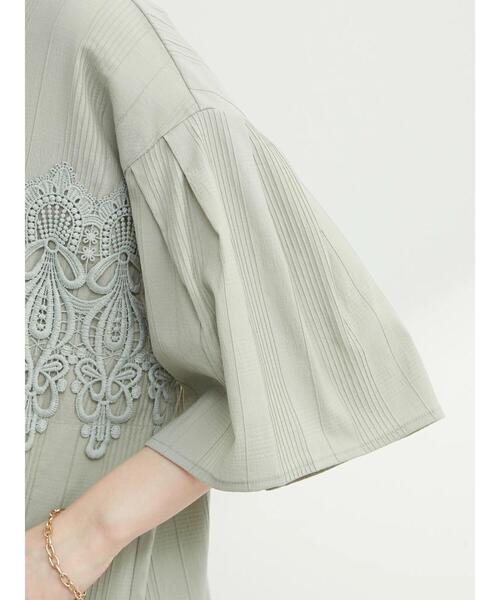 ELENCARE DUE（エレンカーレデュエ）の「・ELENCARE DUE ケミカルレースブラウス（シャツ/ブラウス・レディース・ブラック/オフホワイト/ライトカーキ・FREE）」の12枚目の写真