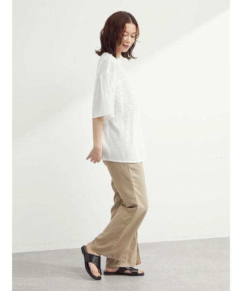 ELENCARE DUE（エレンカーレデュエ）の「・ELENCARE DUE ケミカルレースブラウス（シャツ/ブラウス・レディース・ブラック/オフホワイト/ライトカーキ・FREE）」の15枚目の写真