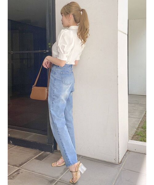 dazzlin（ダズリン）の「カットアウトデザインブラウス（シャツ/ブラウス・レディース・ブラウン/オフホワイト/ベージュ・FREE）」の11枚目の写真