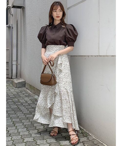 dazzlin（ダズリン）の「カットアウトデザインブラウス（シャツ/ブラウス・レディース・ブラウン/オフホワイト/ベージュ・FREE）」の20枚目の写真