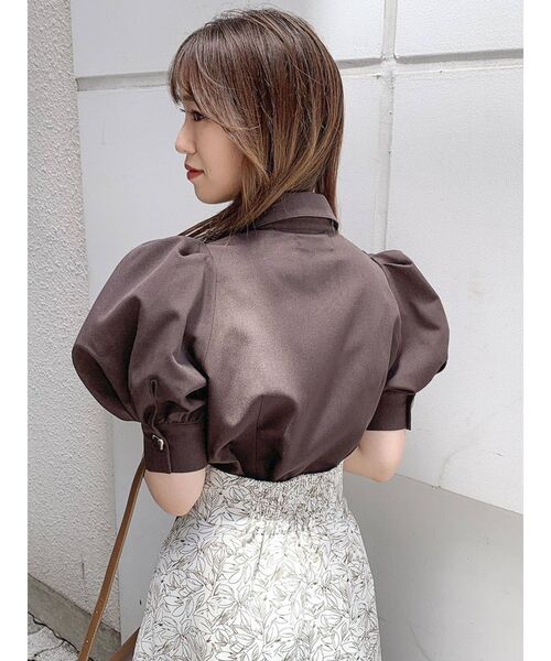 dazzlin（ダズリン）の「カットアウトデザインブラウス（シャツ/ブラウス・レディース・ブラウン/オフホワイト/ベージュ・FREE）」の18枚目の写真