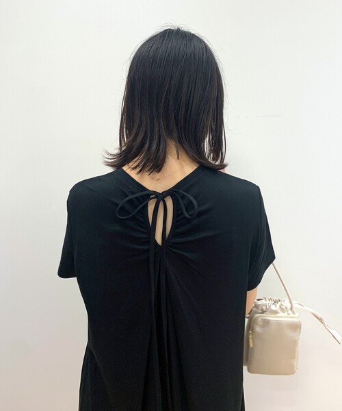 OPAQUE.CLIP(オペークドットクリップ)の「◆【C】イレヘムバックシャンカットソーワンピース【WEB限定サイズ】(ワンピース・レディース・チャコールグレー/ブラック/カーキ・40/38/36)」の15枚目の写真