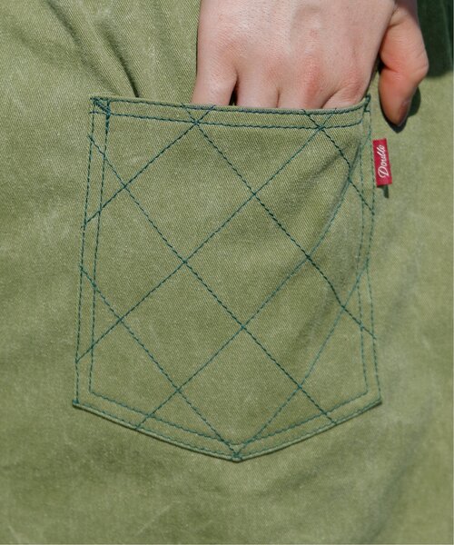 DOUBLE NAME（ダブルネーム）の「ウエスト釦ダイヤステッチひざ上丈スカート（スカート・レディース・カーキ/サックスブルー/キナリ・FREE）」の21枚目の写真