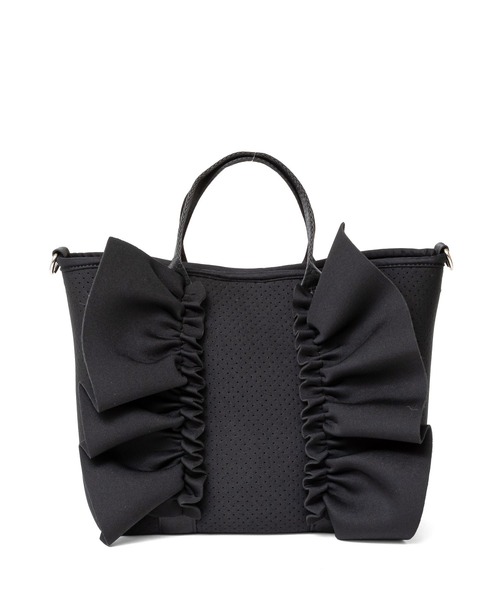 セール】ネオプレーン2wayフリルトートバッグ（トートバッグ