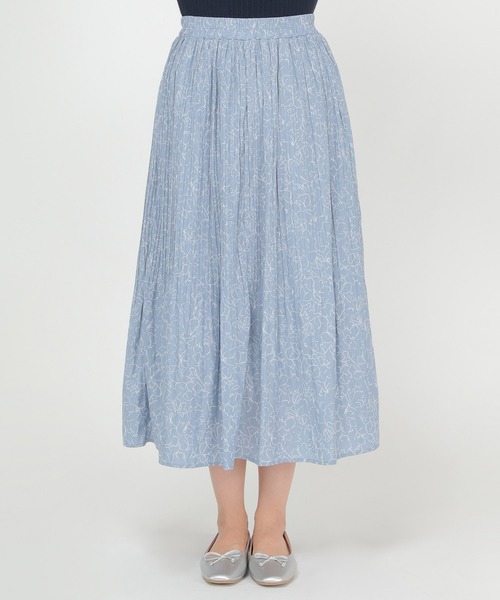 ikka(イッカ)の「カセン消しプリーツスカート(スカート・レディース・オフホワイト/チャコールグレー/スカイブルー/ベージュ・S/M/L)」の7枚目の写真