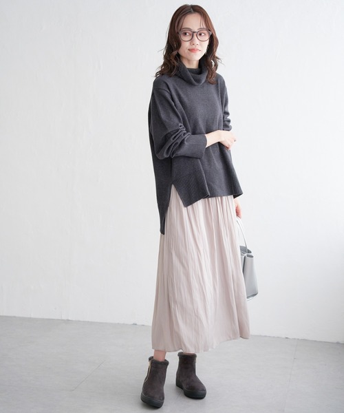 ikka(イッカ)の「カセン消しプリーツスカート(スカート・レディース・オフホワイト/チャコールグレー/スカイブルー/ベージュ・S/M/L)」の20枚目の写真