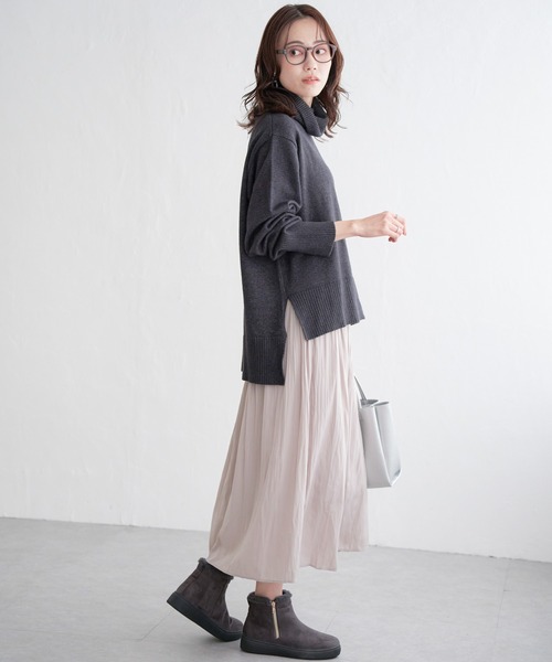 ikka(イッカ)の「カセン消しプリーツスカート(スカート・レディース・オフホワイト/チャコールグレー/スカイブルー/ベージュ・S/M/L)」の21枚目の写真