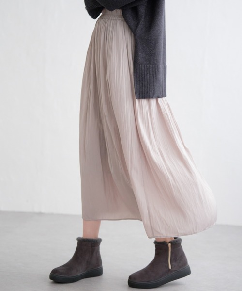 ikka(イッカ)の「カセン消しプリーツスカート(スカート・レディース・オフホワイト/チャコールグレー/スカイブルー/ベージュ・S/M/L)」の22枚目の写真