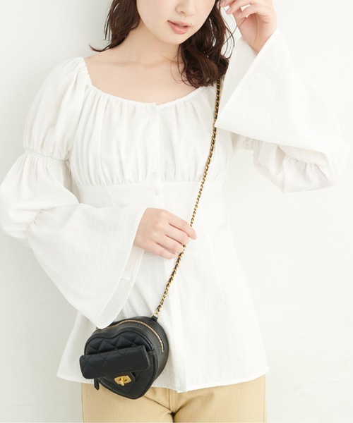 FREE'S MART（フリーズマート）の「◆フレアスリーブチュニックブラウス（シャツ/ブラウス・レディース・ホワイト/ブラック/ピンク・FREE）」の11枚目の写真