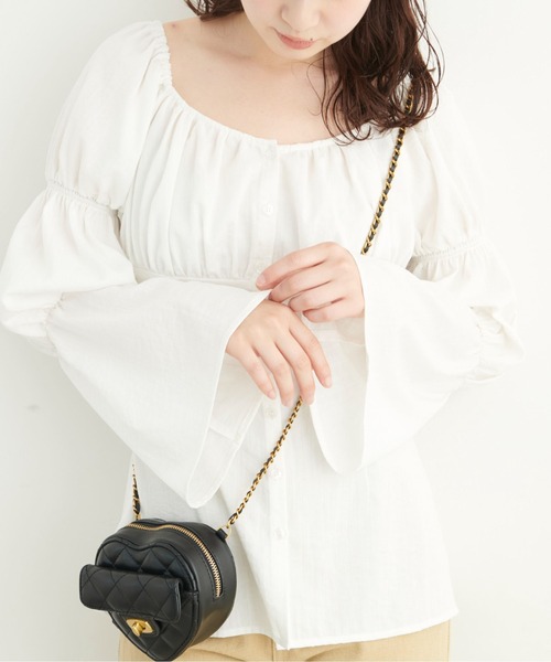 FREE'S MART（フリーズマート）の「◆フレアスリーブチュニックブラウス（シャツ/ブラウス・レディース・ホワイト/ブラック/ピンク・FREE）」の12枚目の写真