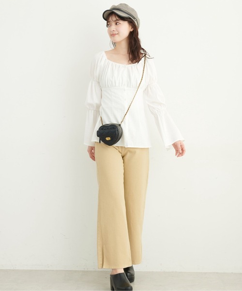 FREE'S MART（フリーズマート）の「◆フレアスリーブチュニックブラウス（シャツ/ブラウス・レディース・ホワイト/ブラック/ピンク・FREE）」の15枚目の写真