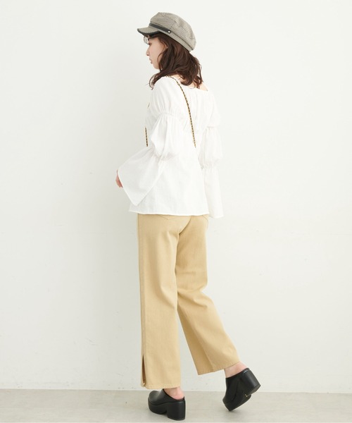 FREE'S MART（フリーズマート）の「◆フレアスリーブチュニックブラウス（シャツ/ブラウス・レディース・ホワイト/ブラック/ピンク・FREE）」の16枚目の写真