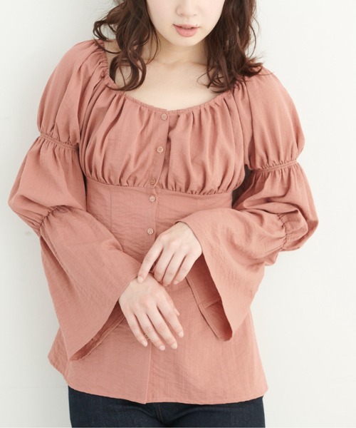 FREE'S MART（フリーズマート）の「◆フレアスリーブチュニックブラウス（シャツ/ブラウス・レディース・ホワイト/ブラック/ピンク・FREE）」の17枚目の写真