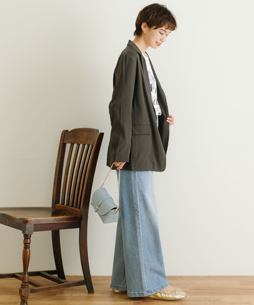 URBAN RESEARCH（アーバンリサーチ）の「スラブストレッチテーラードジャケット（テーラードジャケット・レディース・チャコールグレー/グリーン系その他・38/36）」の10枚目の写真