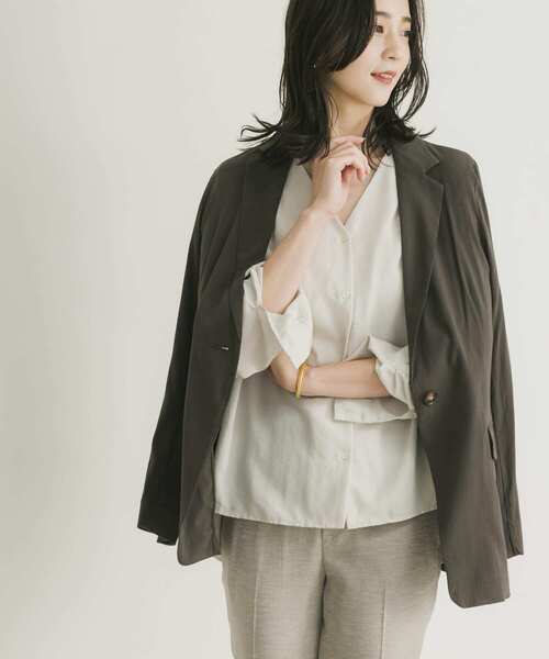 URBAN RESEARCH（アーバンリサーチ）の「スラブストレッチテーラードジャケット（テーラードジャケット・レディース・チャコールグレー/グリーン系その他・38/36）」の13枚目の写真