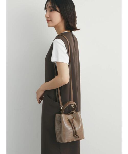 Green Parks(グリーンパークス)の「・Cu-shut キンチャク2wayバッグ(ショルダーバッグ・レディース・パイソン/ブラック/ブラウン・FREE)」の22枚目の写真