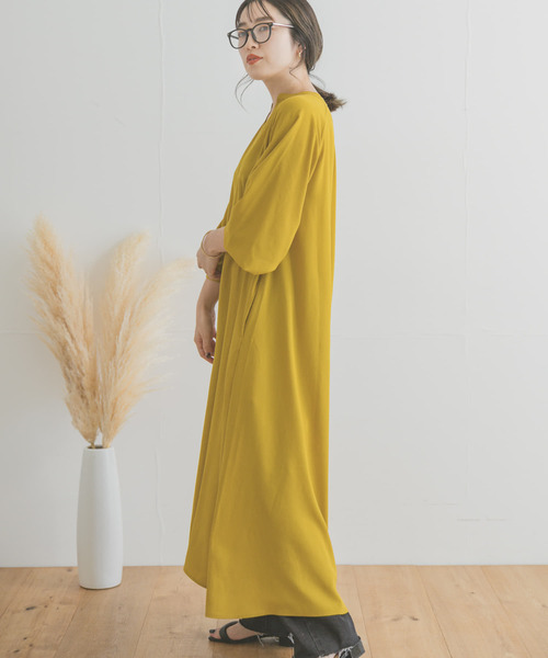 ITEMS URBANRESEARCH(アイテムズ アーバンリサーチ)の「花柄ラグランワンピース(ワンピース・レディース・ベージュ系その他/グリーン/グリーン系その他/ブルー系その他/マスタード・FREE/SMALL)」の5枚目の写真