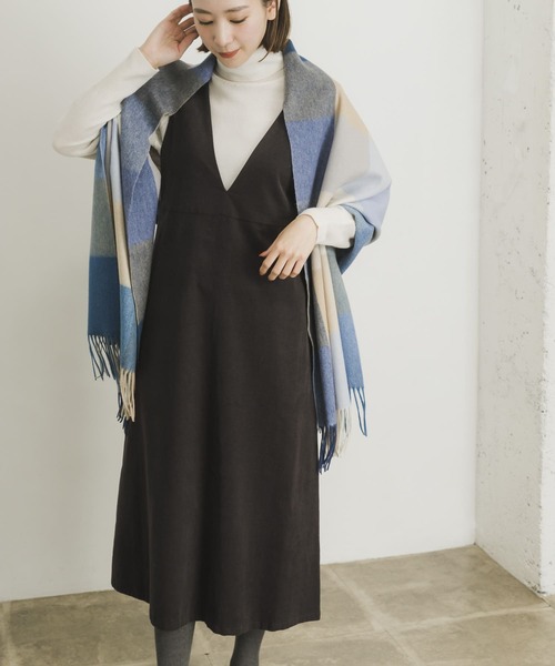 URBAN RESEARCH(アーバンリサーチ)の「『UR TECH』コーデュロイジャンパーワンピース(ワンピース・レディース・チャコールグレー/グレー系その他/ベージュ系その他・FREE)」の2枚目の写真