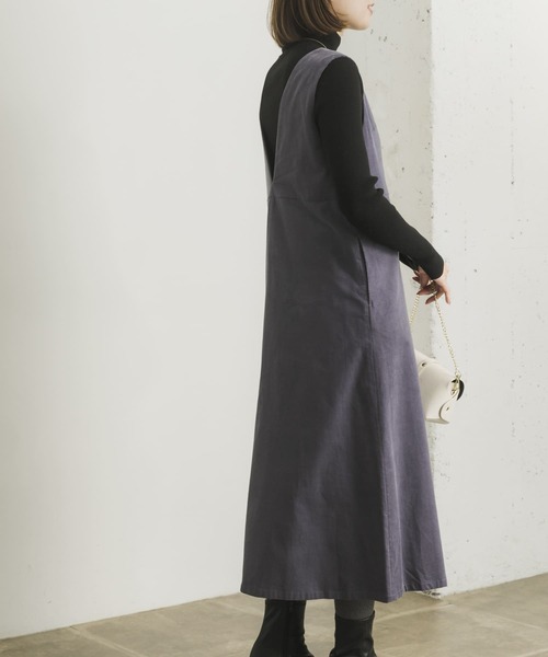 URBAN RESEARCH(アーバンリサーチ)の「『UR TECH』コーデュロイジャンパーワンピース(ワンピース・レディース・チャコールグレー/グレー系その他/ベージュ系その他・FREE)」の18枚目の写真