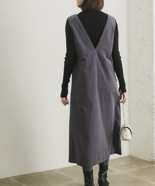 URBAN RESEARCH(アーバンリサーチ)の「『UR TECH』コーデュロイジャンパーワンピース(ワンピース・レディース・チャコールグレー/グレー系その他/ベージュ系その他・FREE)」の9枚目の写真