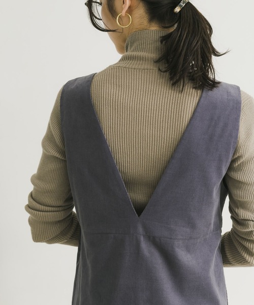 URBAN RESEARCH(アーバンリサーチ)の「『UR TECH』コーデュロイジャンパーワンピース(ワンピース・レディース・チャコールグレー/グレー系その他/ベージュ系その他・FREE)」の10枚目の写真