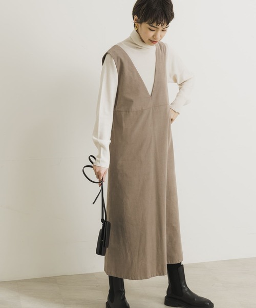 URBAN RESEARCH(アーバンリサーチ)の「『UR TECH』コーデュロイジャンパーワンピース(ワンピース・レディース・チャコールグレー/グレー系その他/ベージュ系その他・FREE)」の17枚目の写真