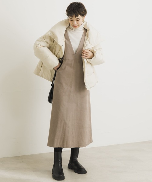 URBAN RESEARCH(アーバンリサーチ)の「『UR TECH』コーデュロイジャンパーワンピース(ワンピース・レディース・チャコールグレー/グレー系その他/ベージュ系その他・FREE)」の22枚目の写真