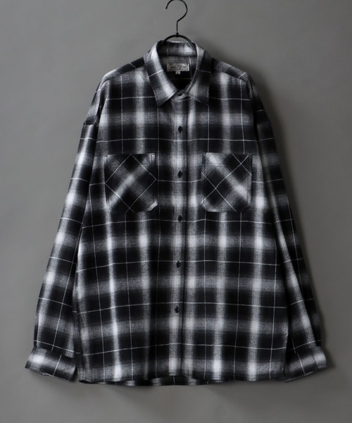 SITRY（シトリー）の「Oversize Drop shoulder check shirt/オーバーサイズ ドロップショルダー チェック シャツ（シャツ/ブラウス・メンズ・ホワイト/レッド/イエロー/グリーン・LL/M/L）」の2枚目の写真