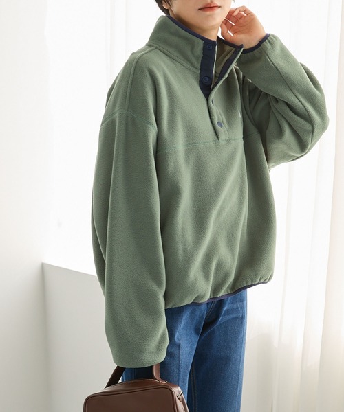 U.S. POLO ASSN.(ユーエスポロアッスン)の「U.S. POLO ASSN. /ユーエスポロアッスン 別注 ワンポイント刺繍 スナップボタンフリースプルオーバー(スウェット・レディース・ブラック/ベージュ/カーキ/オレンジ/アイボリー/ネイビー・FREE)」の12枚目の写真