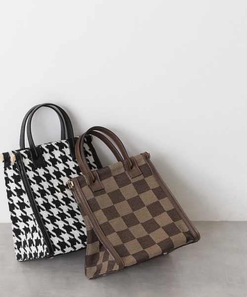 N.（N. Natural Beauty Basic）（エヌエヌナチュラルビューティーベーシック）の「◆フレームデザインスクエアミニトートバッグ（トートバッグ・レディース・ブラック系その他/ブラウン系その他・ﾌﾘ-）」の8枚目の写真