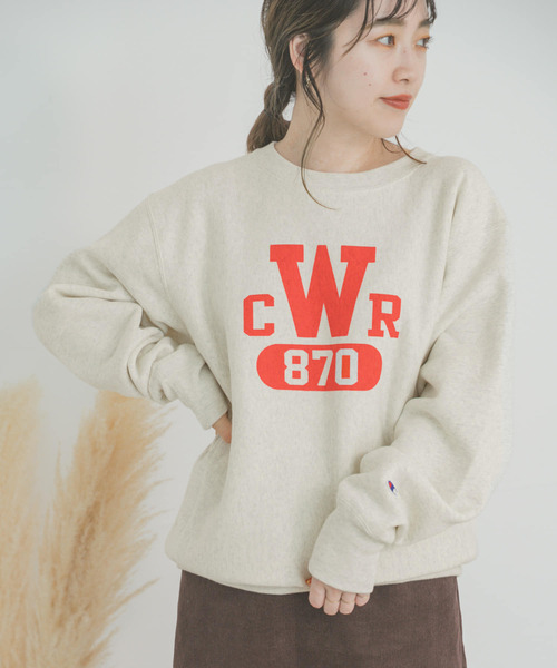 Champion（チャンピオン）の「Champion　REVERSE WEAVE SWEAT（ニット/セーター・レディース・ネイビー/オートミール/ホワイト・LARGE）」の2枚目の写真