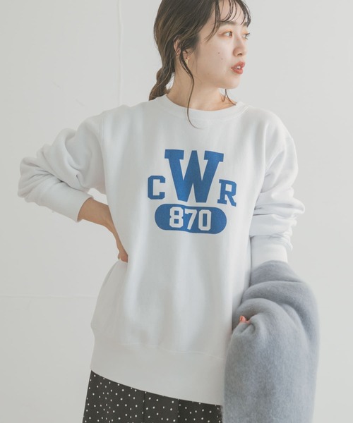 Champion（チャンピオン）の「Champion　REVERSE WEAVE SWEAT（ニット/セーター・レディース・ネイビー/オートミール/ホワイト・LARGE）」の4枚目の写真