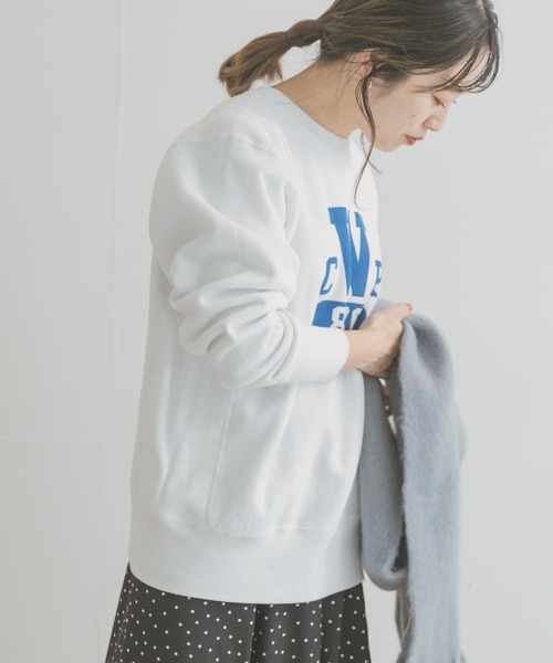 Champion（チャンピオン）の「Champion　REVERSE WEAVE SWEAT（ニット/セーター・レディース・ネイビー/オートミール/ホワイト・LARGE）」の6枚目の写真