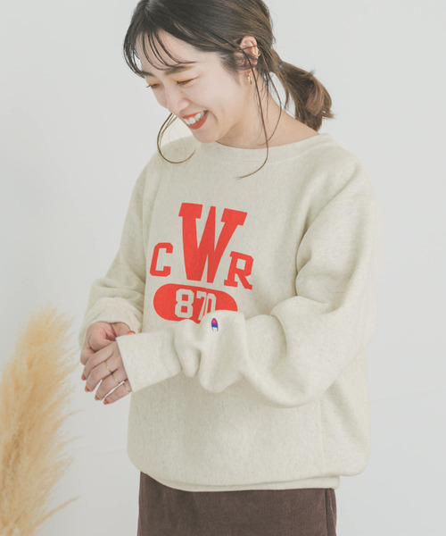 Champion（チャンピオン）の「Champion　REVERSE WEAVE SWEAT（ニット/セーター・レディース・ネイビー/オートミール/ホワイト・LARGE）」の17枚目の写真