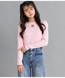 ANAP GｉRL | ハートアキメローリブトップス(Tシャツ/カットソー)