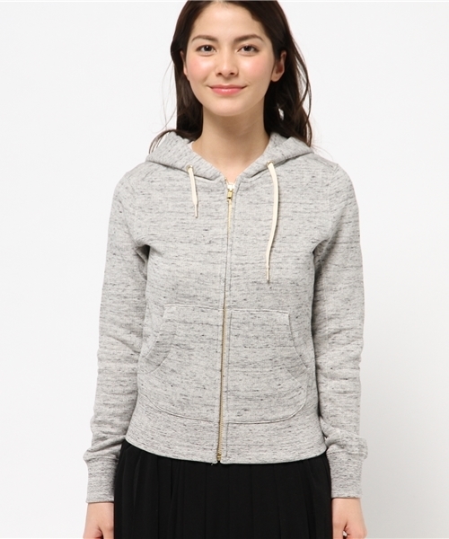 earth music&ecology(アースミュージックアンドエコロジー)の「宮崎あおいCM着用【パーカーパーカー】あらびき杢パーカー(パーカー・レディース・杢グレー/ライトグレー・MEDIUM/SMALL)」の3枚目の写真