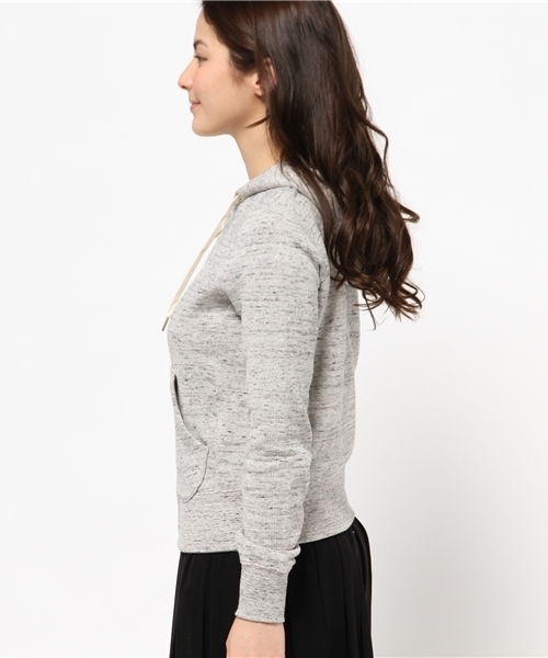 earth music&ecology(アースミュージックアンドエコロジー)の「宮崎あおいCM着用【パーカーパーカー】あらびき杢パーカー(パーカー・レディース・杢グレー/ライトグレー・MEDIUM/SMALL)」の4枚目の写真