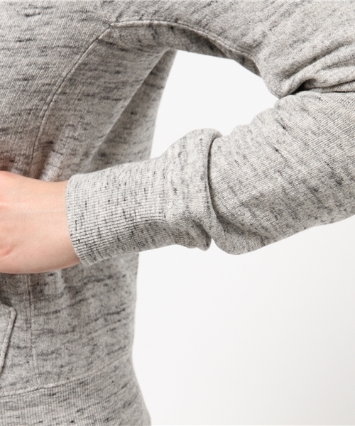 earth music&ecology(アースミュージックアンドエコロジー)の「宮崎あおいCM着用【パーカーパーカー】あらびき杢パーカー(パーカー・レディース・杢グレー/ライトグレー・MEDIUM/SMALL)」の7枚目の写真