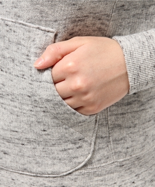 earth music&ecology(アースミュージックアンドエコロジー)の「宮崎あおいCM着用【パーカーパーカー】あらびき杢パーカー(パーカー・レディース・杢グレー/ライトグレー・MEDIUM/SMALL)」の8枚目の写真