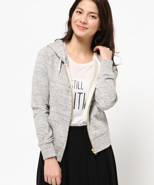 earth music&ecology(アースミュージックアンドエコロジー)の「宮崎あおいCM着用【パーカーパーカー】あらびき杢パーカー(パーカー・レディース・杢グレー/ライトグレー・MEDIUM/SMALL)」の13枚目の写真