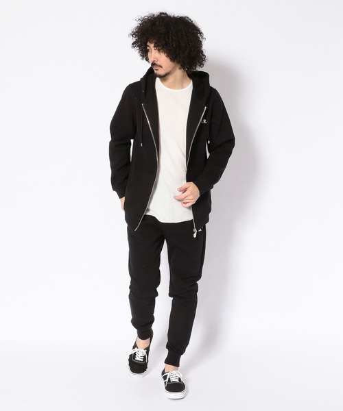 BALR.（ボーラー）の「BALR./ボーラー/Q-SERIES ZIPPED HOODIE/ジップフーディー/正規商品（パーカー・メンズ・ブラック/チャコール・L/M/S/XS）」の9枚目の写真
