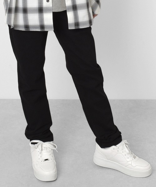 GLAZOS（グラソス）の「カラーツイルスリムパンツ（その他パンツ・キッズ・ネイビー/ブラック/ベージュ/カーキ/エンジ・150cm/160cm/140cm/170cm）」の2枚目の写真