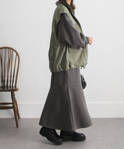 Chillfar（チルファー）の「スウェットロングワンピース（ワンピース・レディース・オートミール/ブラウン/ホワイト/ブラック/チャコール/ネイビー/杢グレー・LARGE/MEDIUM）」の17枚目の写真