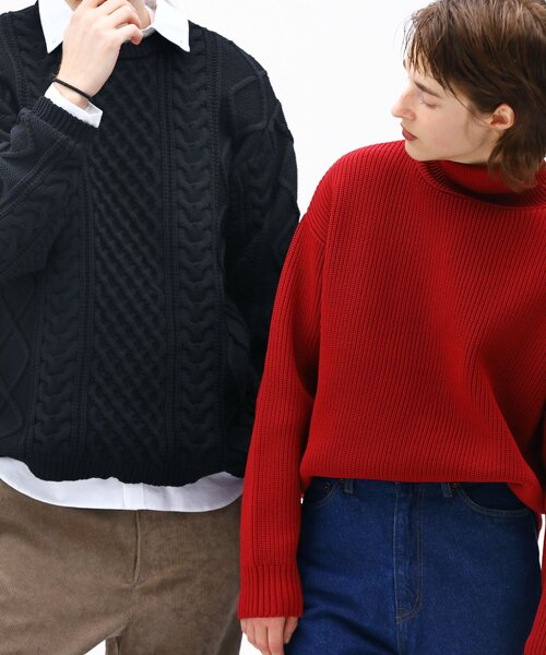 THE SHOP TK (ザ ショップ ティーケー )の「◆【洗える/軽量素材】ポリ畦タートルネックニット(ニット/セーター・メンズ・サンドベージュ/ボルドー/ブラック/オフホワイト・02/03/04)」の17枚目の写真